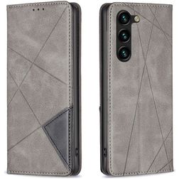 Mobigear Rhombus Slim Samsung Galaxy S25 Plus Hoesje Bookcase - Grijs