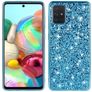 Mobigear Glitter Samsung Galaxy A73 Hoesje Hardcase Backcover - Blauw