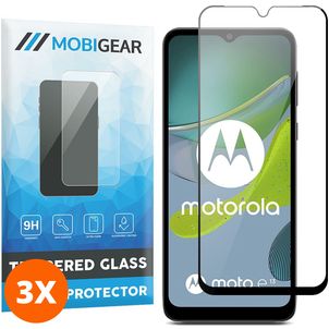 Mobigear Premium Motorola Moto E13 Glazen Screenprotector - Case Friendly - Zwart (3-Pack)