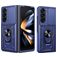 Mobigear Armor Ring Cam Slide Samsung Galaxy Z Fold 7 Hoesje Hardcase Backcover Shockproof met Ringhouder en Camera Slider - Blauw