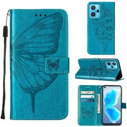 Mobigear Butterfly Realme 9 Pro Plus Hoesje Bookcase Portemonnee - Blauw