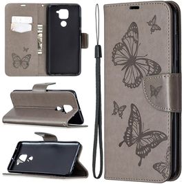 Mobigear Butterfly Xiaomi Redmi Note 9 Hoesje Bookcase Portemonnee - Grijs