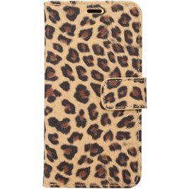 Mobigear Leopard iPhone X Hoesje Bookcase Portemonnee - Geel