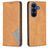 Mobigear Rhombus Slim Samsung Galaxy A37 Hoesje Bookcase - Cognac