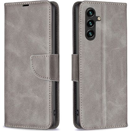 Mobigear Excellent Samsung Galaxy A55 Hoesje Bookcase Portemonnee - Grijs