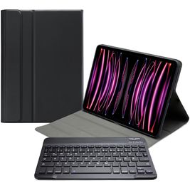 Mobilize Detachable Bluetooth Keyboard iPad Pro 11 Inch (2024) Hoes QWERTZ Bluetooth Toetsenbord Bookcase - Zwart