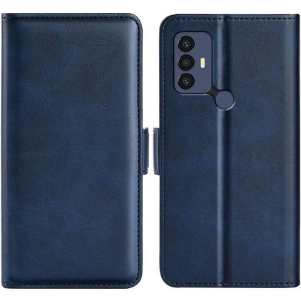 Mobigear Slim Magnet TCL 305 Hoesje Bookcase Portemonnee - Donkerblauw