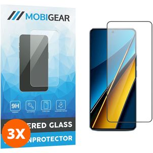 Mobigear Premium POCO X6 Glazen Screenprotector - Case Friendly - Zwart (3-Pack)