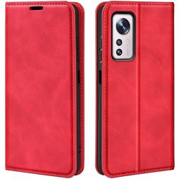 Mobigear Retro Slim Xiaomi 12 Pro Hoesje Bookcase Portemonnee - Rood