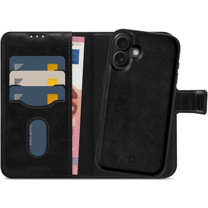 Mobilize MagSafe Gelly Wallet iPhone 16 Plus MagSafe Hoesje Uitneembare 2in1 Bookcase Portemonnee - Zwart