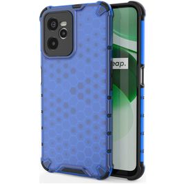 Mobigear Honeycomb Realme C35 Hoesje Hardcase Backcover Shockproof - Blauw