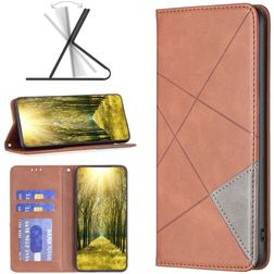 Mobigear Rhombus Slim Realme C31 Hoesje Bookcase - Bruin