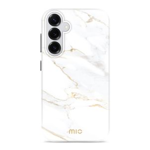 MIO Samsung Galaxy S25 Plus MagSafe Hoesje Hardcase Backcover - White Marble