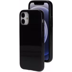 Mobiparts Classic iPhone 12 Mini Hoesje Flexibel TPU Backcover - Matt Black
