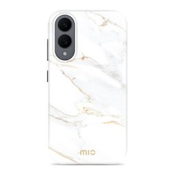 MIO Samsung Galaxy S25 Edge MagSafe Hoesje Hardcase Backcover - White Marble