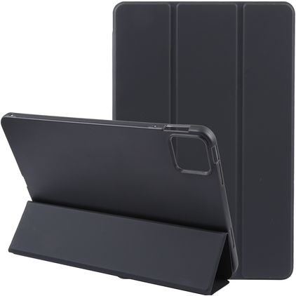 Mobigear Tri-Fold Gel iPad Air 13 Inch (2024) Hoes TPU,Kunstleer Bookcase - Zwart