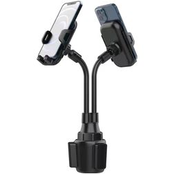 Mobigear Dual Telefoonhouder Auto Bekerhouder Klem Universeel - Zwart