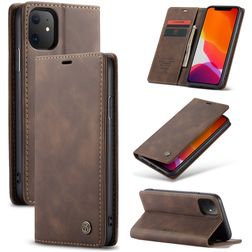 CaseMe 013 iPhone 11 Hoesje Bookcase Portemonnee - Bruin