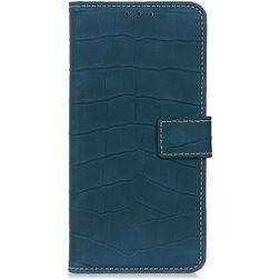 Mobigear Croco Motorola Moto G60s Hoesje Bookcase Portemonnee - Groen