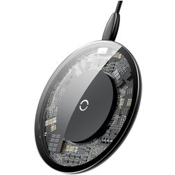 Baseus Glass Draadloze lader Qi Wireless 10W 2A - Zwart