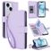 Mobigear Wallet iPhone 15 Hoesje Bookcase Portemonnee - Paars