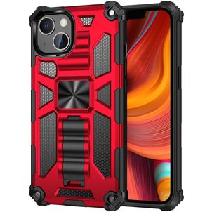 Mobigear Armor Stand iPhone 13 Pro Hoesje Hardcase Backcover Shockproof met Standaard - Rood