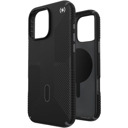 Speck Presidio2 Grip iPhone 16 Pro Max MagSafe Hoesje Hardcase Backcover Shockproof - Zwart