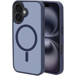 Mobiparts Hardcover iPhone 16 MagSafe Hoesje Hardcase Backcover - Satin Blue