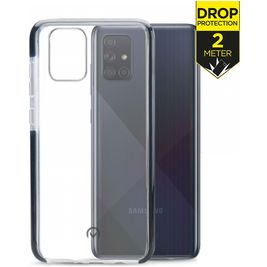 Mobilize Shatterproof Samsung Galaxy A71 Hoesje Hardcase Backcover Shockproof - Transparant / Zwart
