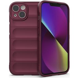 Mobigear Bumpy iPhone 14 Hoesje Flexibel TPU Backcover - Bordeaux Rood