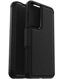 OtterBox Strada Samsung Galaxy S23 Plus Hoesje Echt Leer Bookcase - Zwart