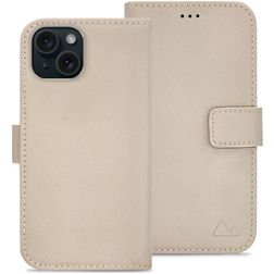 My Style Flex Wallet iPhone 15 Hoesje Bookcase Portemonnee - Warm Taupe