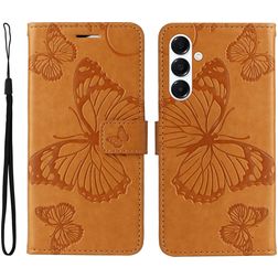 Mobigear Butterfly Samsung Galaxy A26 Hoesje Bookcase Portemonnee - Geel