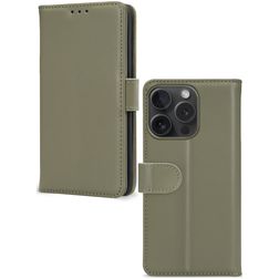 Mobilize Premium Gelly Wallet iPhone 15 Pro Hoesje Bookcase Portemonnee - Groen