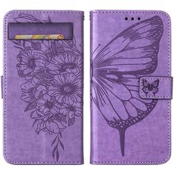 Mobigear Butterfly Google Pixel 7a Hoesje Bookcase Portemonnee - Paars