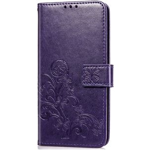 Mobigear Clover Huawei P40 Hoesje Bookcase Portemonnee - Paars