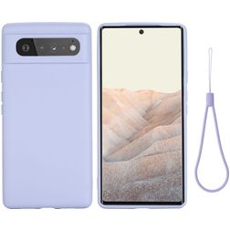 Mobigear Rubber Touch Google Pixel 6 Siliconen Hoesje Backcover - Paars