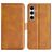 Mobigear Slim Magnet Samsung Galaxy S24 FE Hoesje Bookcase Portemonnee - Cognac