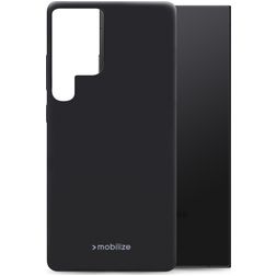 Mobilize Rubber Gelly Samsung Galaxy S24 Ultra Hoesje Flexibel TPU Backcover - Matt Black