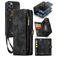 Caseme 008 iPhone 12 Pro Max Hoesje Uitneembare 2in1 Bookcase Portemonnee - Zwart