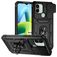 Mobigear Armor Ring Cam Slide Xiaomi Redmi A1 4G Hoesje Hardcase Backcover Shockproof met Ringhouder en Camera Slider - Zwart