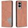 Mobigear Rhombus Slim Samsung Galaxy S25 Edge Hoesje Bookcase - Bruin