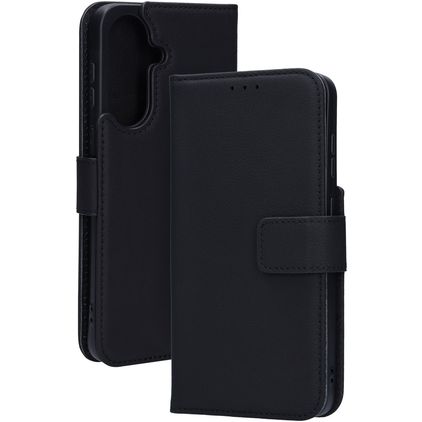 Mobiparts Wallet Samsung Galaxy A37 Hoesje Echt Leer Bookcase Portemonnee - Zwart