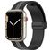 Mobigear Stripe Mag Siliconen Apple Watch Bandje Magneetsluiting - 42/41/40/38 mm - Zwart / Grijs