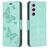 Mobigear Butterfly Samsung Galaxy S23 Hoesje Bookcase Portemonnee - Groen