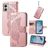 Mobigear Butterfly Motorola Moto E13 Hoesje Bookcase Portemonnee - Roségoud