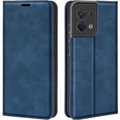 Mobigear Retro Slim OPPO Reno 8 5G Hoesje Bookcase Portemonnee - Donkerblauw
