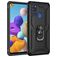 Mobigear Armor Ring Samsung Galaxy A21s Hoesje Hardcase Backcover Shockproof met Ringhouder - Zwart