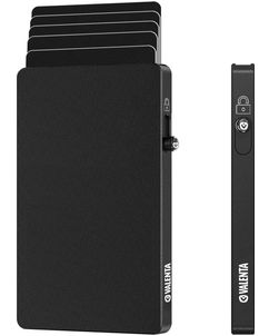Valenta Cardprotector Aluminium Pasjeshouder - 7 Pasjes - MagSafe Compatible - Zwart