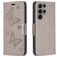 Mobigear Butterfly Samsung Galaxy S23 Ultra Hoesje Bookcase Portemonnee - Grijs